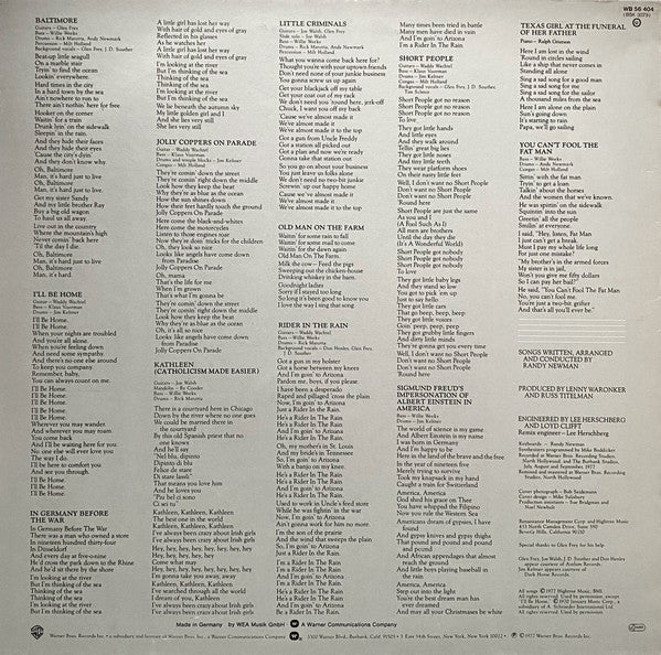 Randy Newman : Little Criminals (LP, Album, RP)