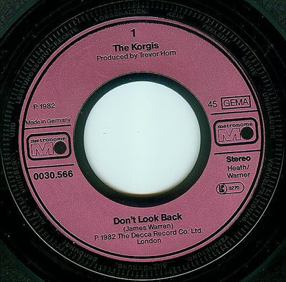 The Korgis : Don't Look Back (7", Single)