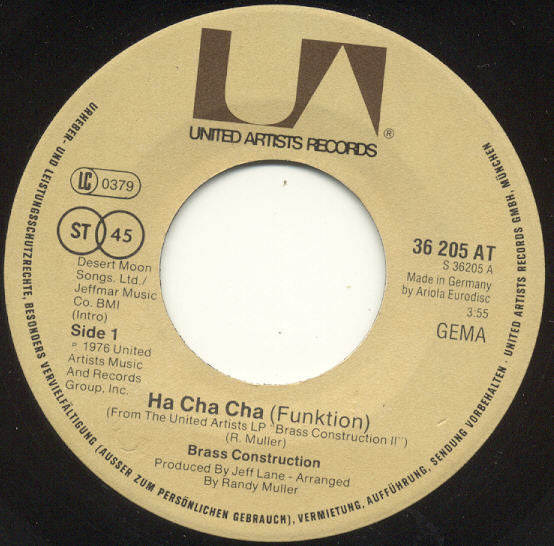 Brass Construction : Ha Cha Cha (Funktion) (7")