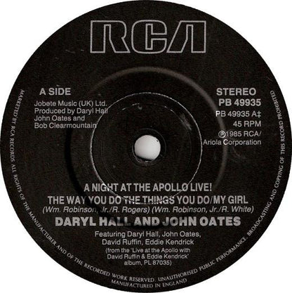 Daryl Hall & John Oates Featuring David Ruffin & Eddie Kendricks : A Nite At The Apollo Live! (7", Single)
