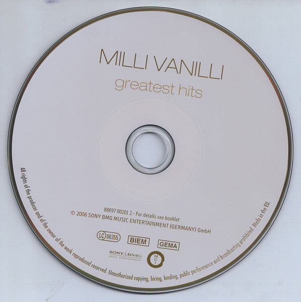 Milli Vanilli : Greatest Hits (CD, Comp, Gol)