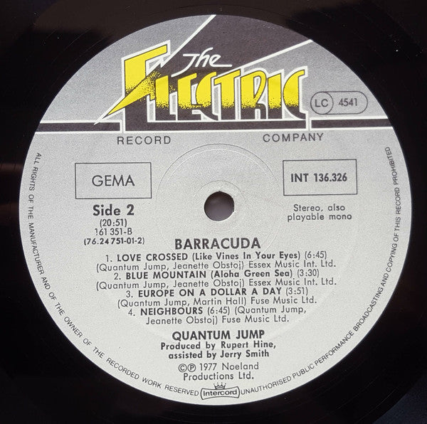 Quantum Jump : Barracuda (LP, Album)