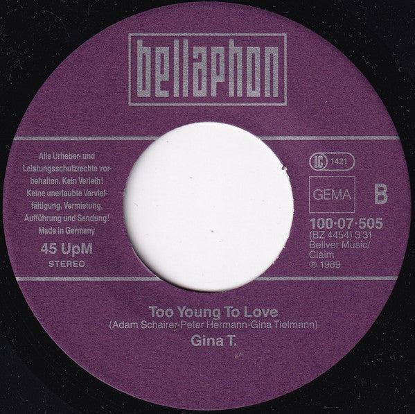 Gina T. : In My Fantasy (7", Single)