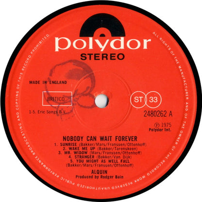 Alquin : Nobody Can Wait Forever (LP, Album)