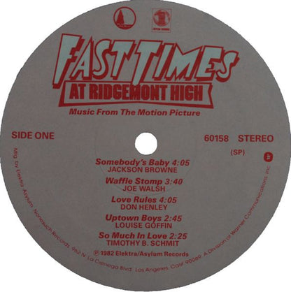 Various : Fast Times At Ridgemont High • Music From The Motion Picture (2xLP, Album, Comp, Gat)