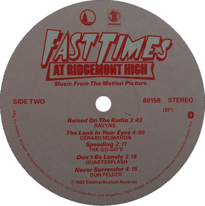 Various : Fast Times At Ridgemont High • Music From The Motion Picture (2xLP, Album, Comp, Gat)