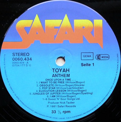Toyah (3) : Anthem (LP, Album)