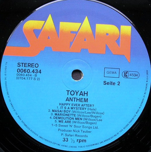 Toyah (3) : Anthem (LP, Album)