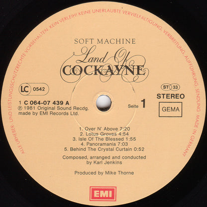 Soft Machine : Land Of Cockayne (LP, Album)