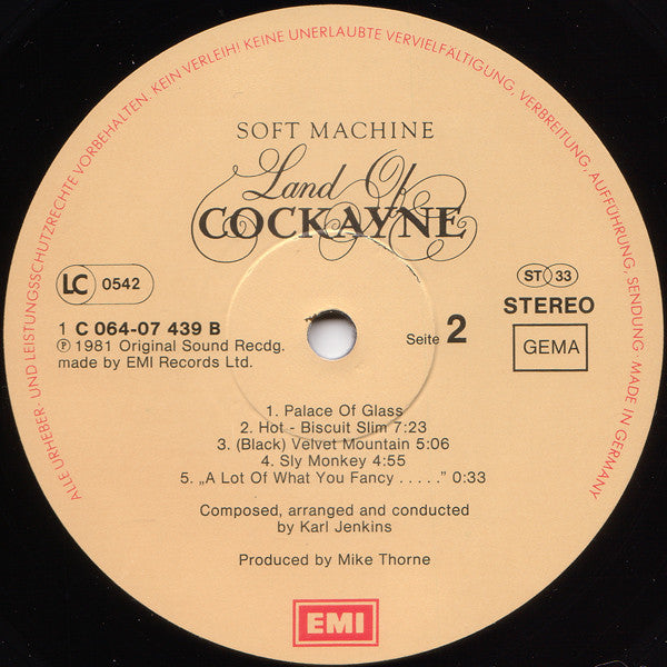 Soft Machine : Land Of Cockayne (LP, Album)
