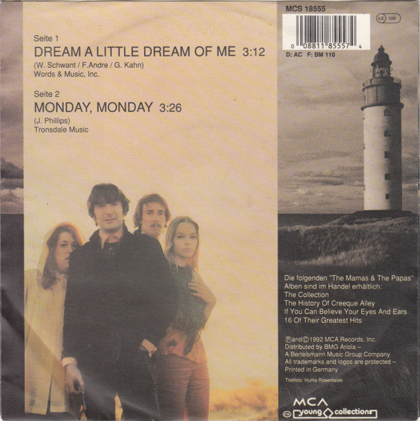 The Mamas & The Papas : Dream A Little Dream Of Me (7", Single)