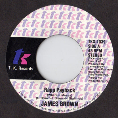 James Brown : Rapp Payback (Where Iz Moses) (7", Styrene, She)