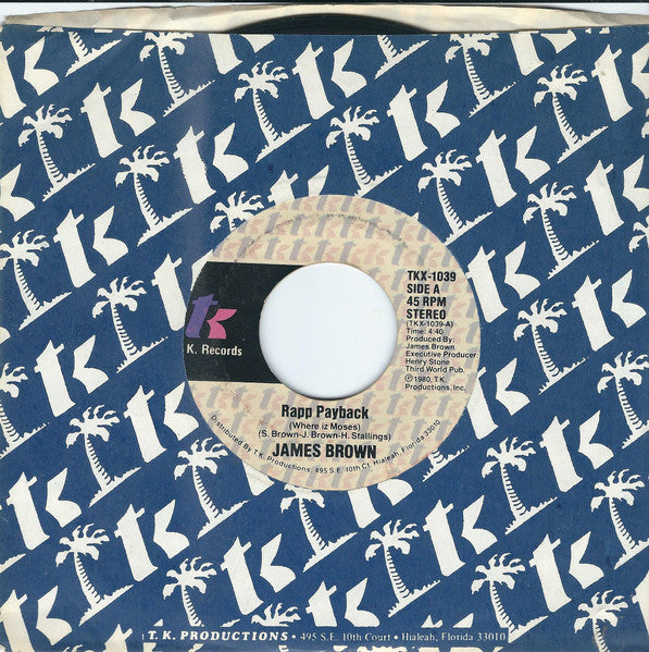 James Brown : Rapp Payback (Where Iz Moses) (7", Styrene, She)