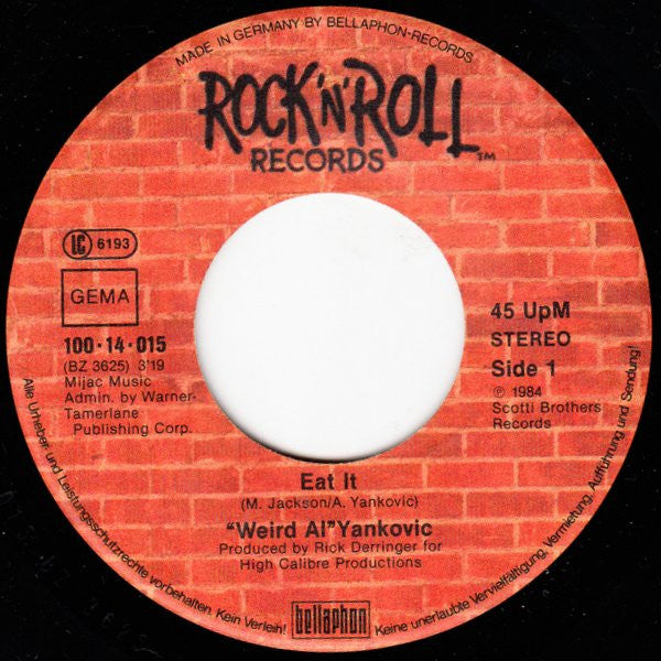 "Weird Al" Yankovic : Eat It (7", Single)