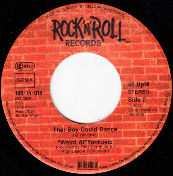 "Weird Al" Yankovic : Eat It (7", Single)