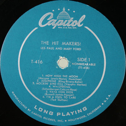 Les Paul & Mary Ford : The Hit Makers! (LP, Album, Mono)