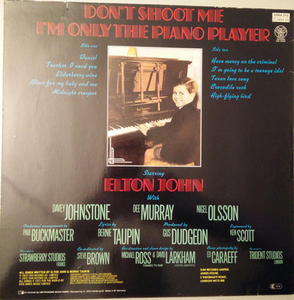 Elton John : Don't Shoot Me I'm Only The Piano Player (LP, Album, RE)