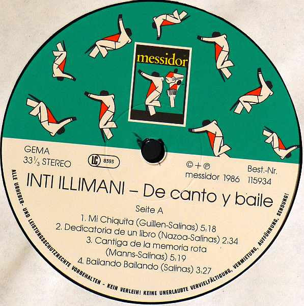 Inti-Illimani* : De Canto Y Baile (LP, Album)