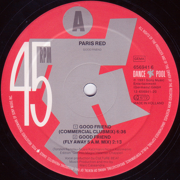 Paris Red : Good Friend (12", Maxi)