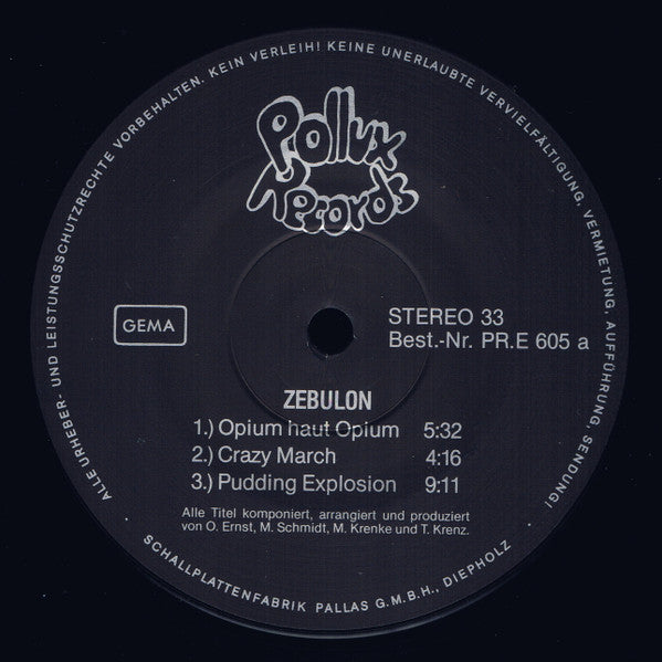 Zebulon (5) : Zebulon (LP, Album)