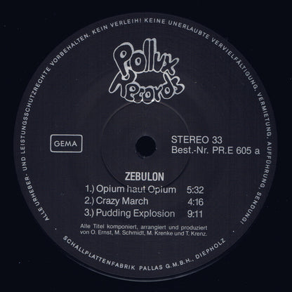Zebulon (5) : Zebulon (LP, Album)