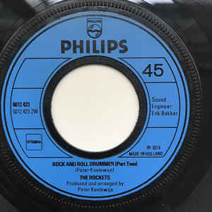 The Rockets (8) : Rock And Roll Drummer (Part 1 & 2) (7", Single)