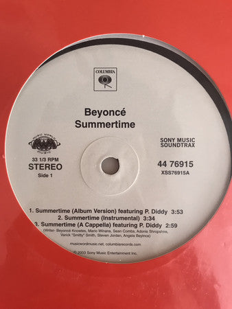 Beyoncé : Summertime (12", Single)