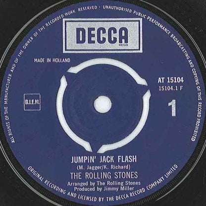 The Rolling Stones : Jumpin' Jack Flash (7", Single, Mono)