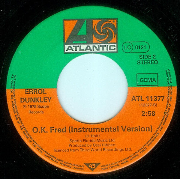 Errol Dunkley : O.K. Fred (7", Single)