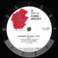 Chris Biscuit : Rhymes To Kill (12")