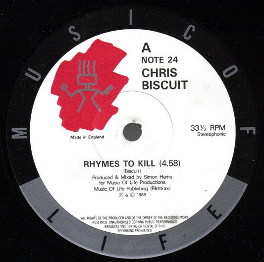 Chris Biscuit : Rhymes To Kill (12")