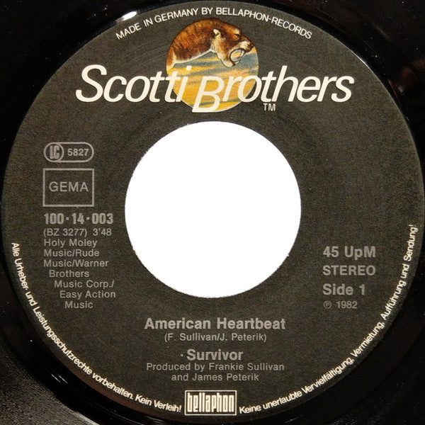 Survivor : American Heartbeat (7", Single)