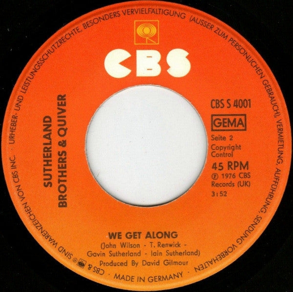 Sutherland Brothers & Quiver : Arms Of Mary (7", Single)