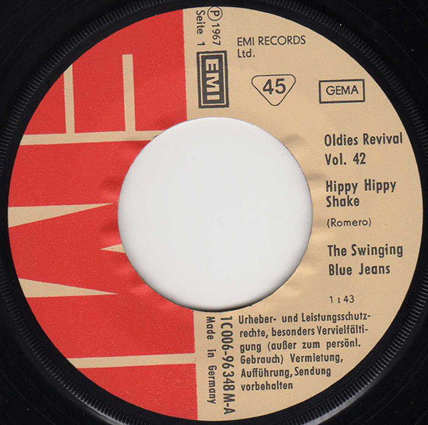 The Swinging Blue Jeans : Hippy Hippy Shake / Good Golly Miss Molly (7", Single)