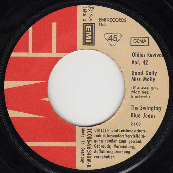 The Swinging Blue Jeans : Hippy Hippy Shake / Good Golly Miss Molly (7", Single)