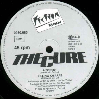 The Cure : A Single (10", Single)