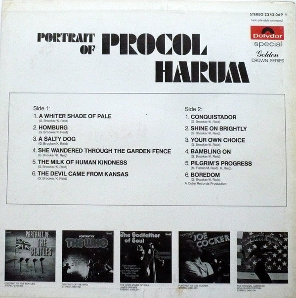 Procol Harum : Portrait Of Procol Harum (LP, Comp)