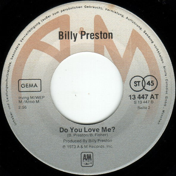 Billy Preston : Nothing From Nothing (7", Single)