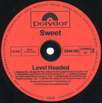 Sweet* : Level Headed (LP, Album, Gat)