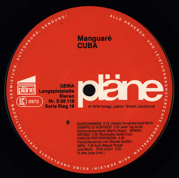 Manguare : Cuba (LP, Album, RE)