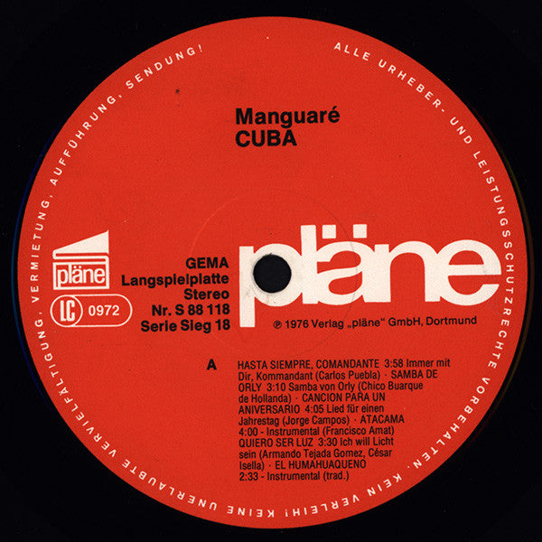 Manguare : Cuba (LP, Album, RE)
