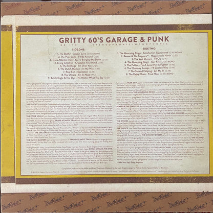 Various : Gritty 60's Garage & Punk (LP, Comp, Mono, Ora)