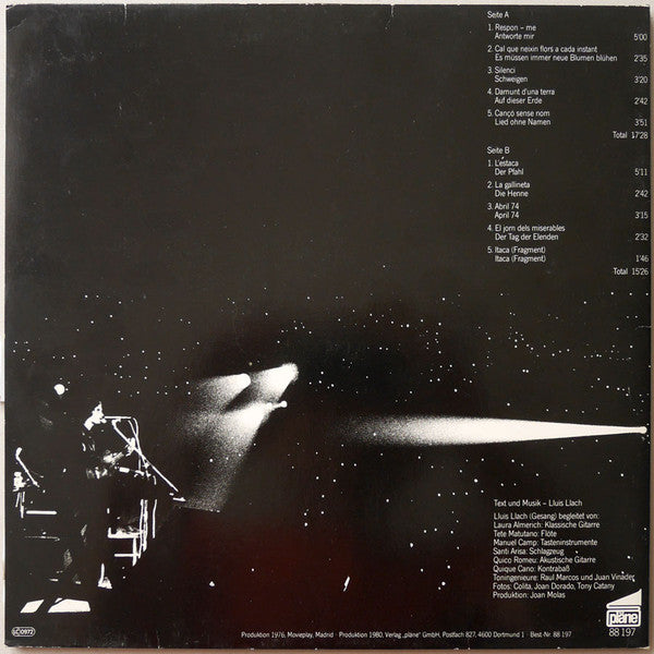 Lluís Llach* : Barcelona Konzert (LP, Album, RE, Gat)