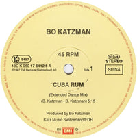 Bo Katzman : Cuba Rum (Extended Summer Dance Mix) (12", Maxi)