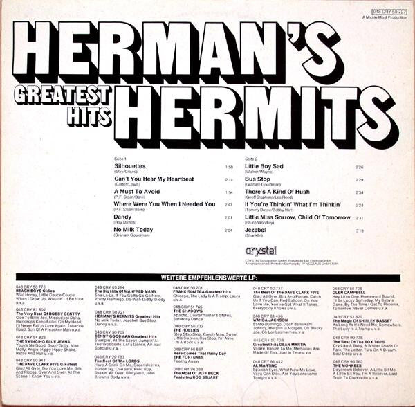 Herman's Hermits : Greatest Hits (LP, Comp, RE)