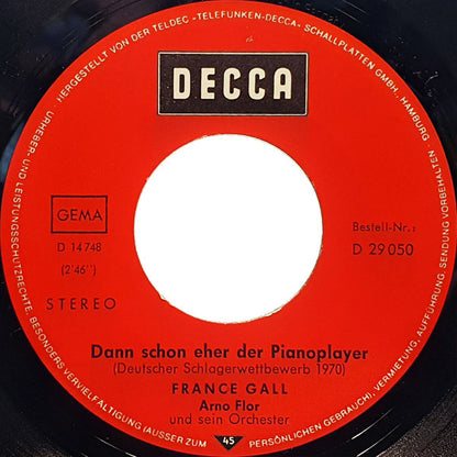 France Gall : Dann Schon Eher Der Pianoplayer (7", Single)