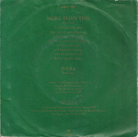 Roxy Music : More Than This (7", Single, Eng)