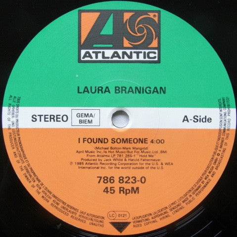 Laura Branigan : I Found Someone (12")