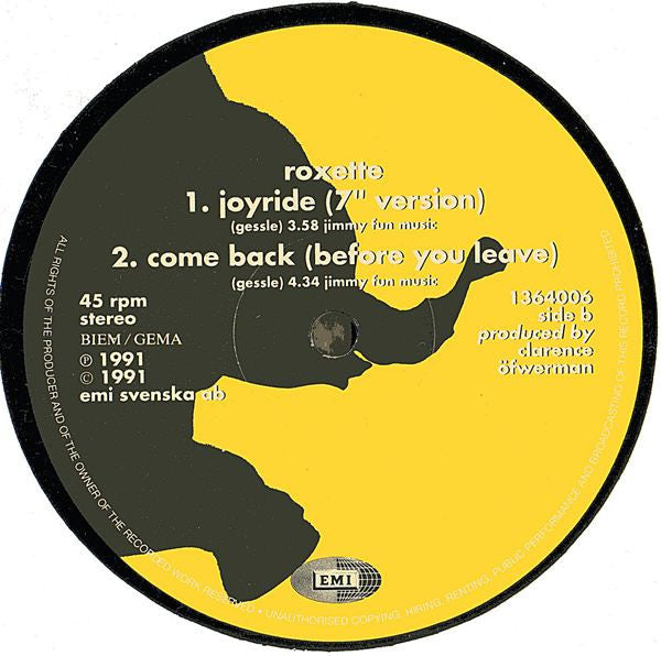 Roxette : Joyride (Magicfriendmix) (12", Maxi)
