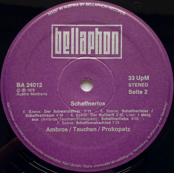 Wolfgang Ambros / Manfred Tauchen / Joesi Prokopetz : Schaffnerlos (LP, Album)
